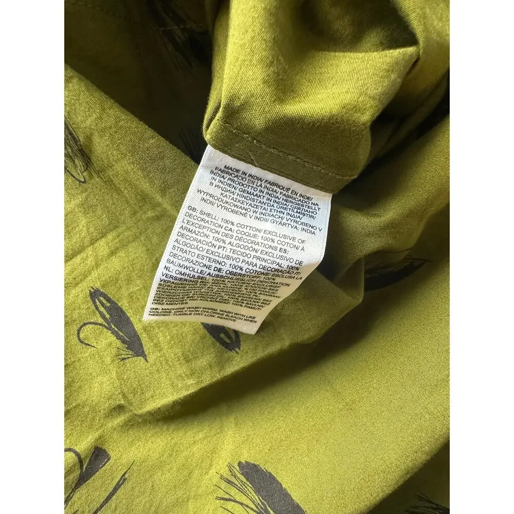 The North Face Baytrail Green Fly Fishing Lure Print Short Sleeve Shirt Mens XL